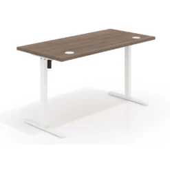 Escritorio Elevable Erghos Basic estructura blanca canto recto