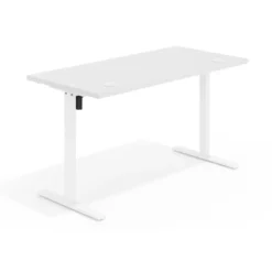 Escritorio Elevable Erghos Basic estructura blanca canto recto