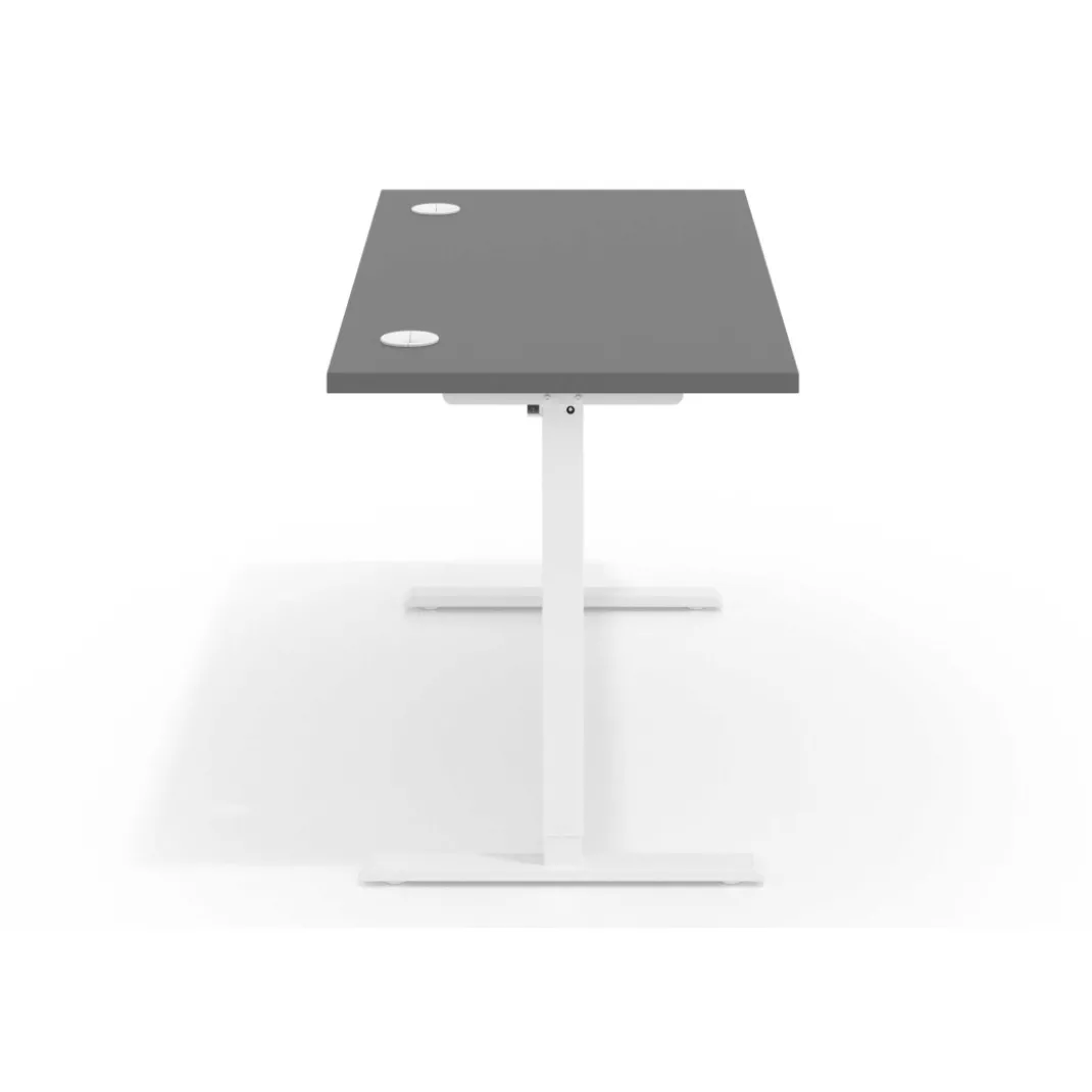 Escritorio Elevable Erghos Basic estructura blanca canto recto