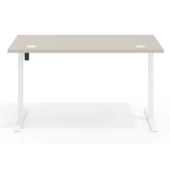 Escritorio Elevable Erghos Basic estructura blanca canto recto