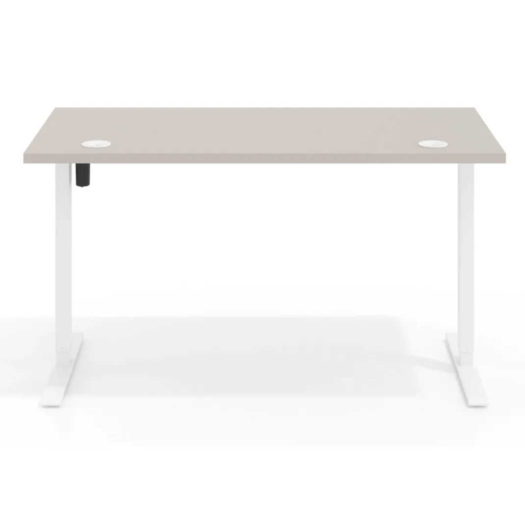 Escritorio Elevable Erghos Basic estructura blanca canto recto