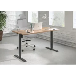 Escritorio Elevable Erghos Basic estructura negro canto recto