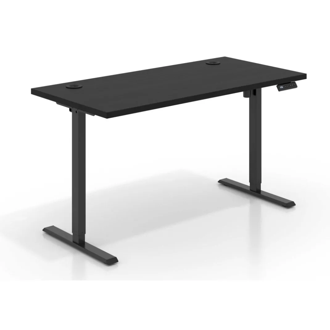 Escritorio Elevable Erghos Basic estructura negro canto recto