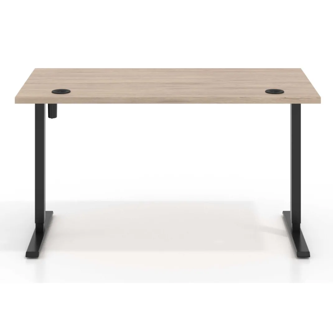 Escritorio Elevable Erghos Basic estructura negro canto recto