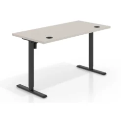 Escritorio Elevable Erghos Basic estructura negro canto recto