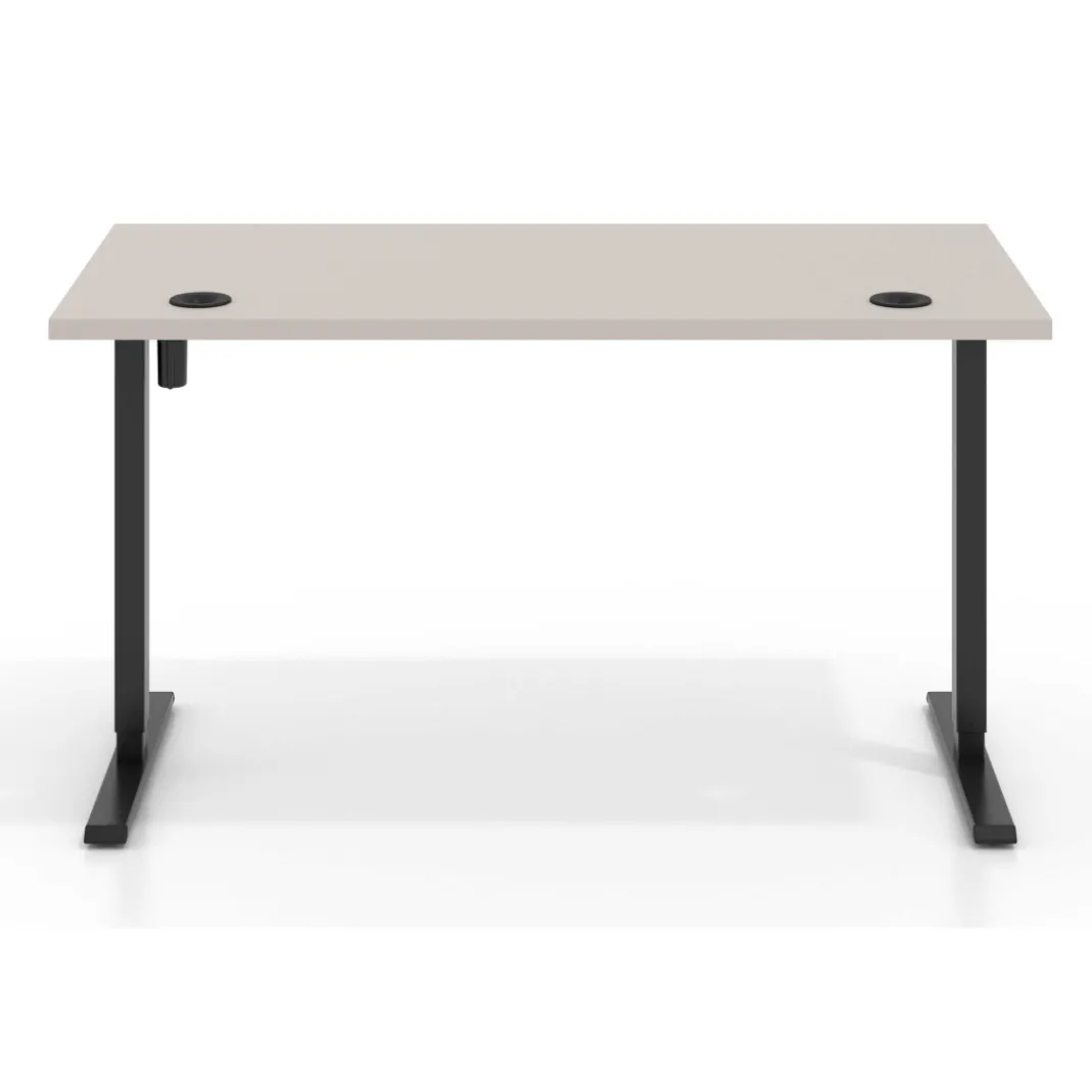 Escritorio Elevable Erghos Basic estructura negro canto recto