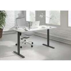 Escritorio Elevable Erghos Basic estructura negro canto recto