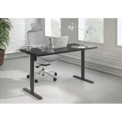 Escritorio Elevable Erghos Basic estructura negro canto recto