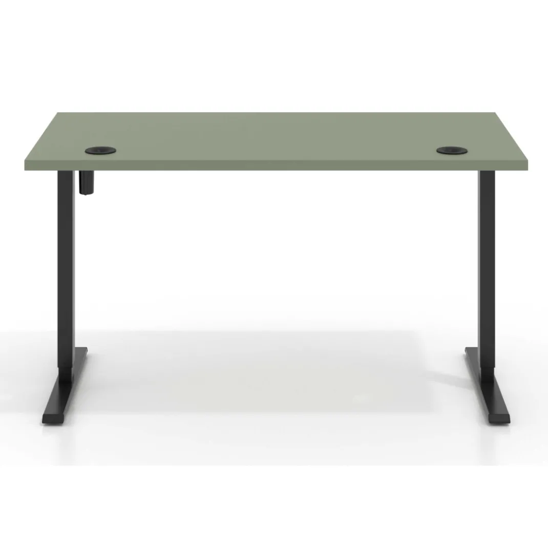 Escritorio Elevable Erghos Basic estructura negro canto recto
