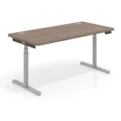 Escritorio Elevable Erghos Core estructura aluminio canto curvo