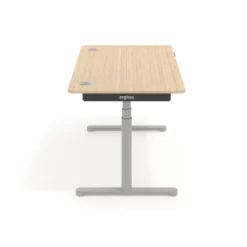Escritorio Elevable Erghos Core estructura aluminio canto curvo