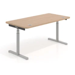 Escritorio Elevable Erghos Core estructura aluminio canto curvo