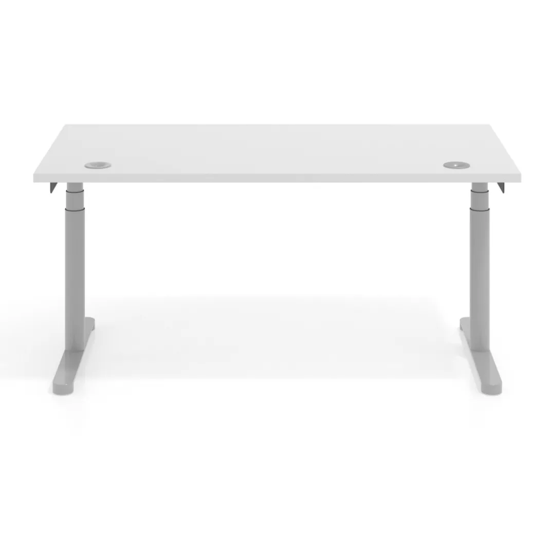 Escritorio Elevable Erghos Core estructura aluminio canto recto