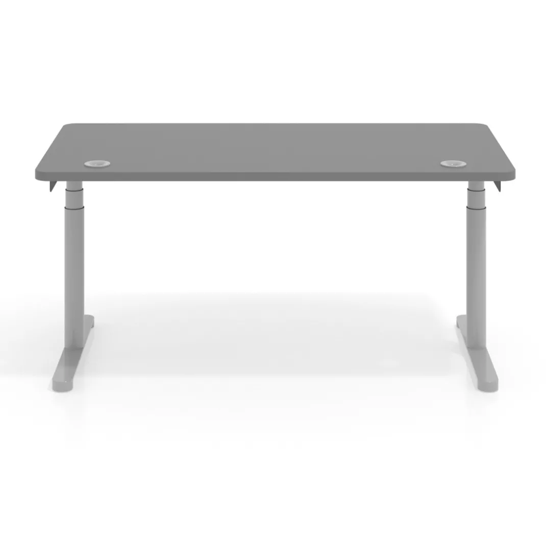 Escritorio Elevable Erghos Core estructura aluminio canto curvo