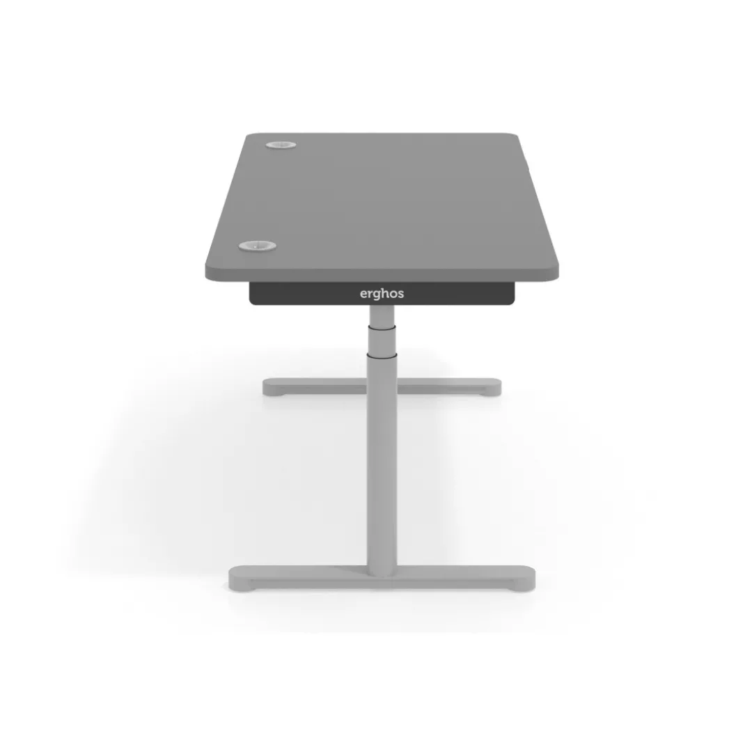Escritorio Elevable Erghos Core estructura aluminio canto curvo