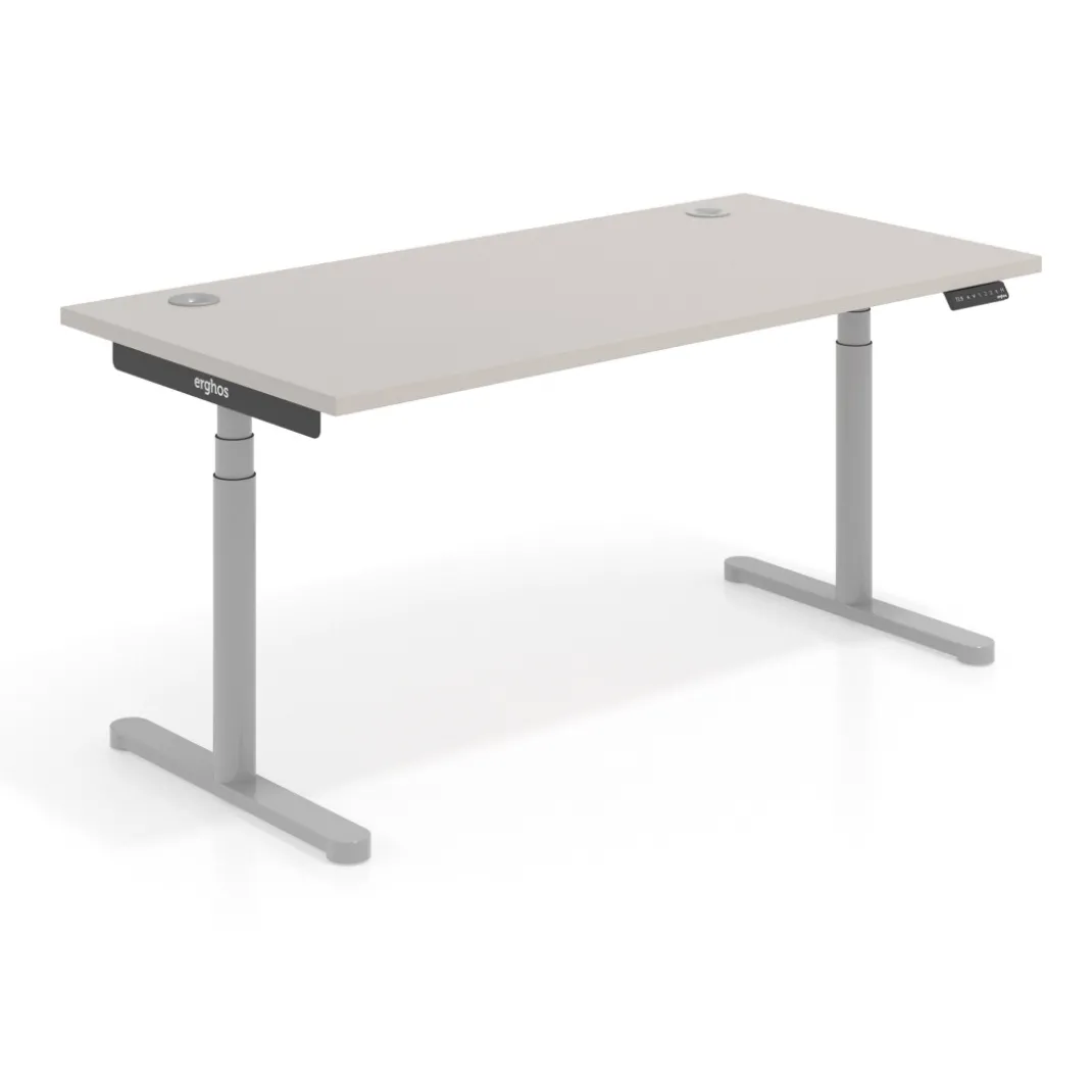 Escritorio Elevable Erghos Core estructura aluminio canto recto