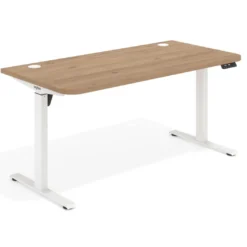 Escritorio Elevable Erghos Motion Pro estructura blanca 4 cantos curvos