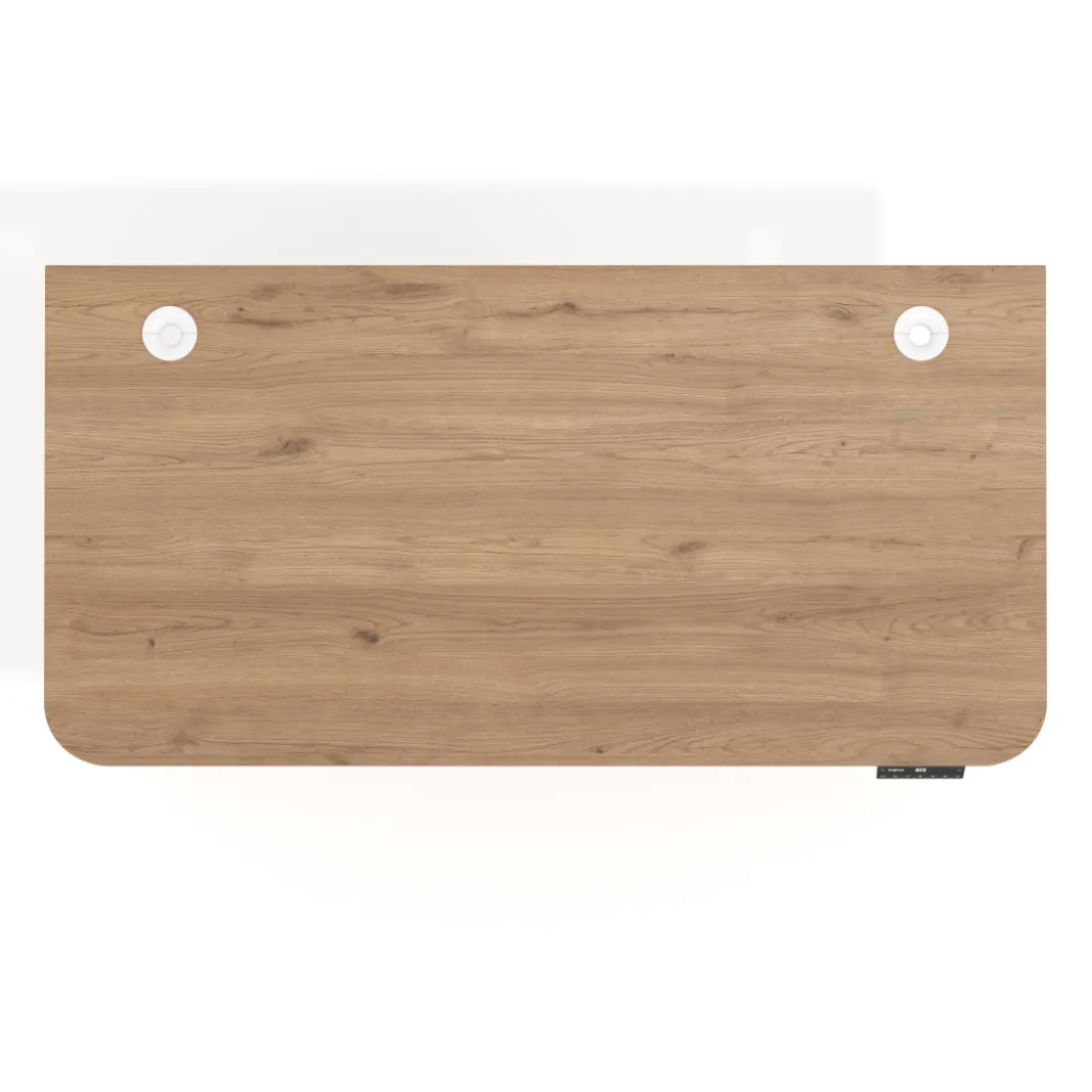 Escritorio Elevable Erghos Motion Pro estructura blanca 4 cantos curvos