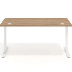 Escritorio Elevable Erghos Motion Pro estructura blanca 4 cantos curvos