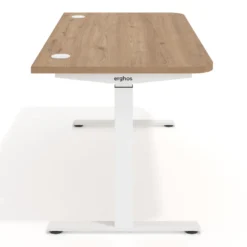 Escritorio Elevable Erghos Motion Pro estructura blanca 4 cantos curvos