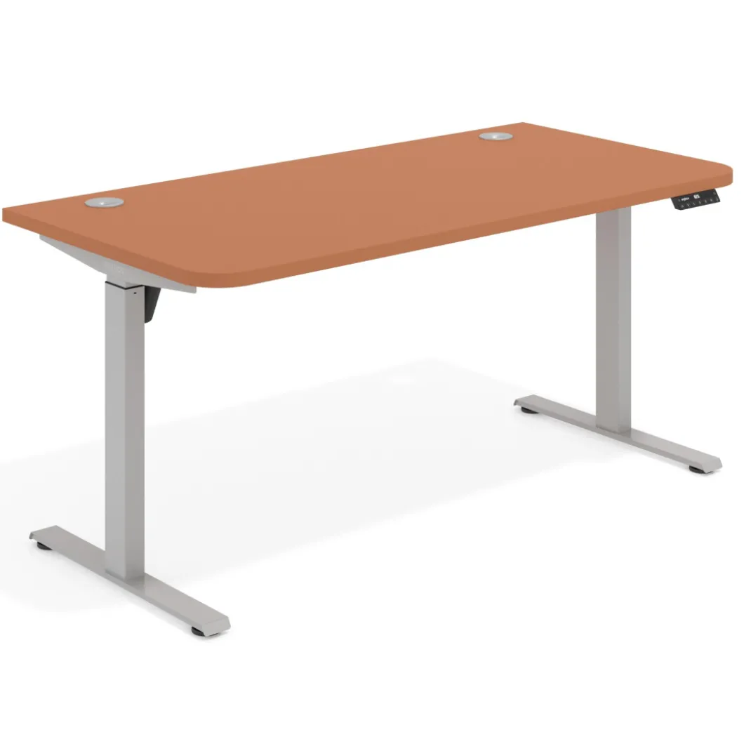 Escritorio Elevable Erghos Motion estructura aluminio 2 cantos curvos