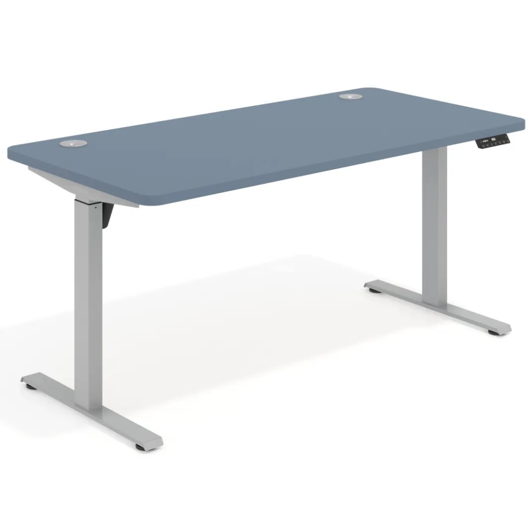 Escritorio Elevable Erghos Motion estructura aluminio 2 cantos curvos