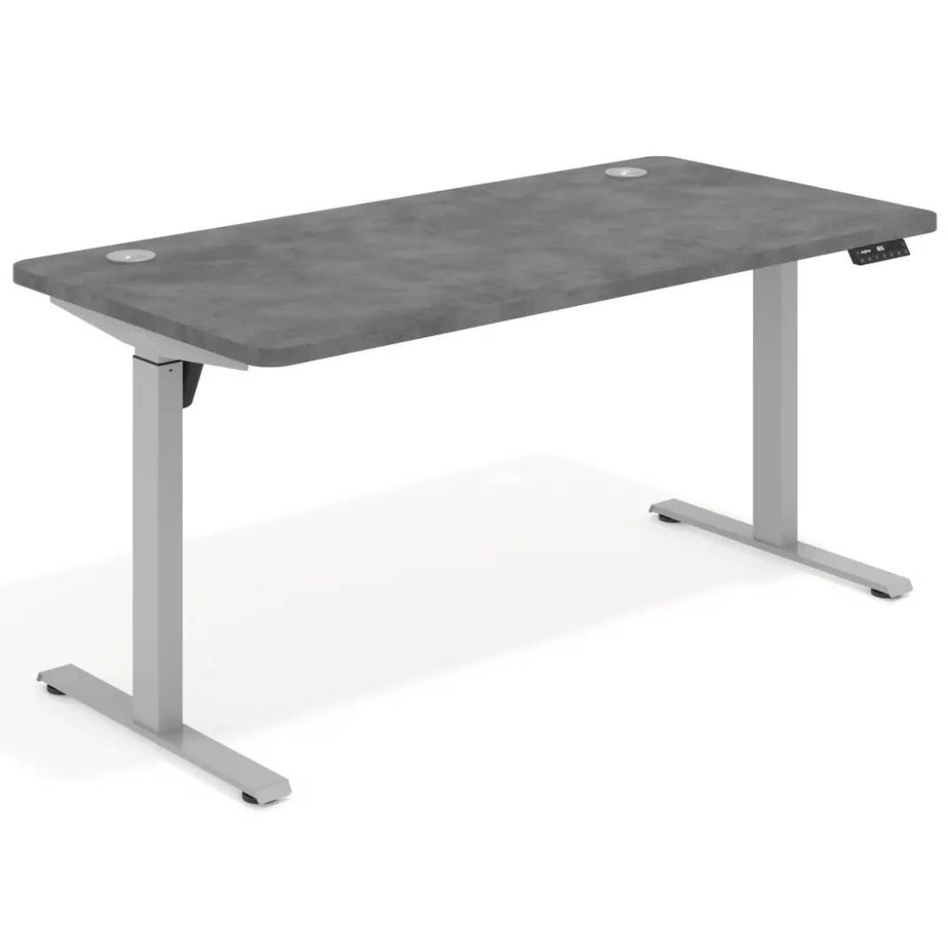 Escritorio Elevable Erghos Motion estructura aluminio 2 cantos curvos
