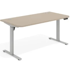 Escritorio Elevable Erghos Motion estructura aluminio 2 cantos curvos