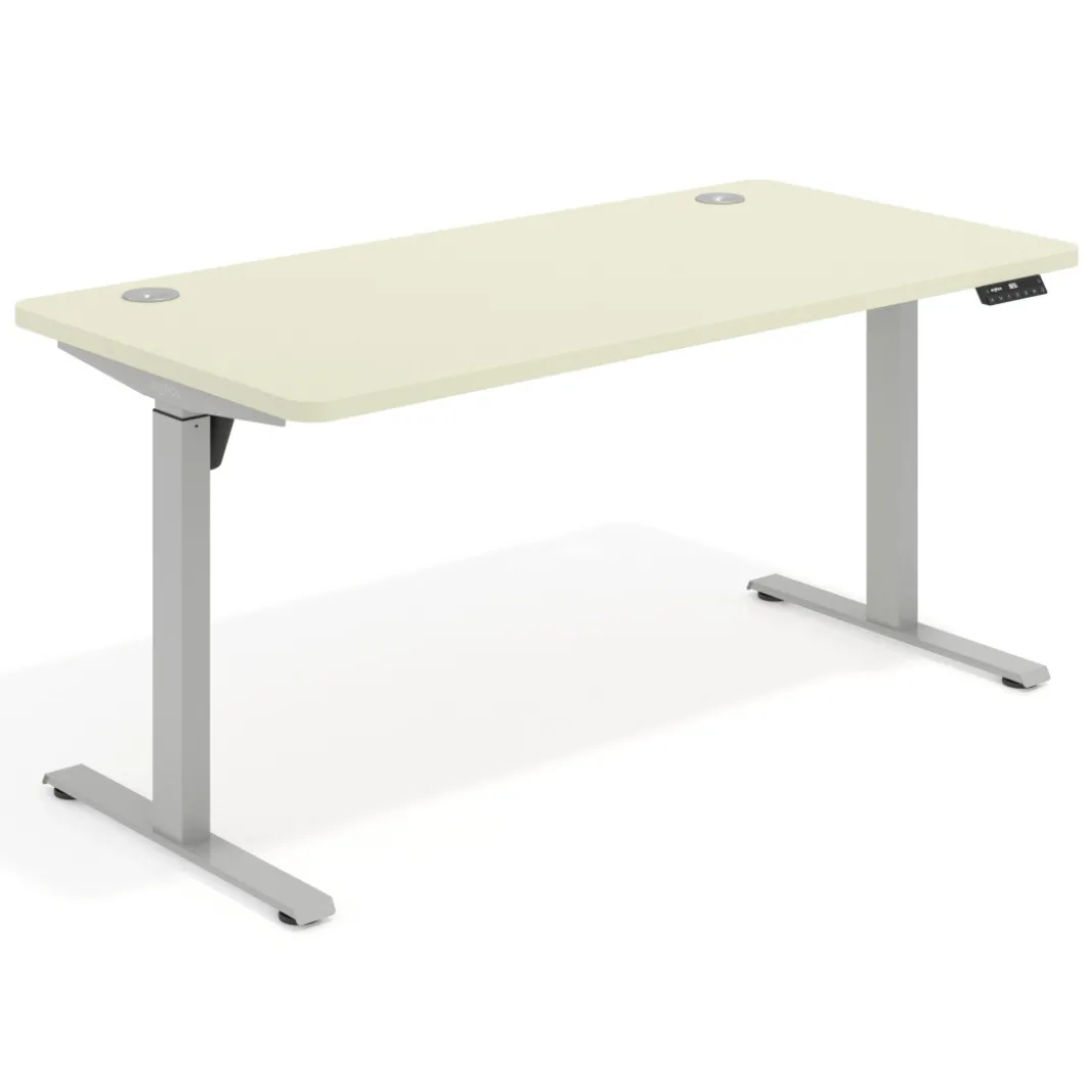 Escritorio Elevable Erghos Motion estructura aluminio 4 cantos curvos
