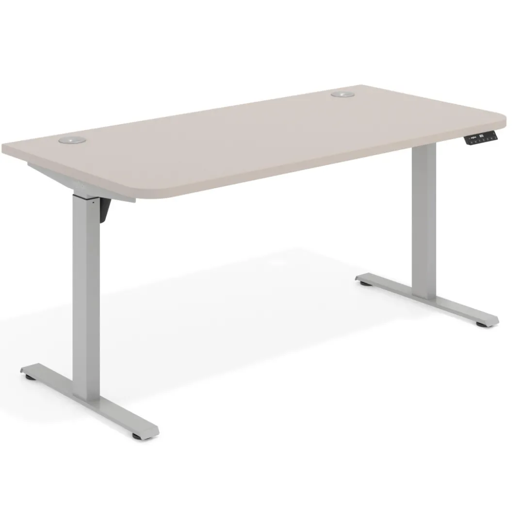 Escritorio Elevable Erghos Motion estructura aluminio 2 cantos curvos