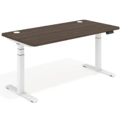 Escritorio Elevable Erghos Motion Pro estructura blanca 4 cantos curvos