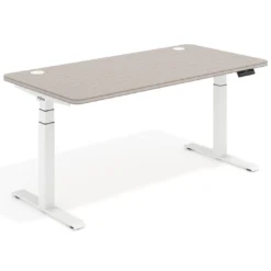 Escritorio Elevable Erghos Motion Pro estructura blanca 4 cantos curvos