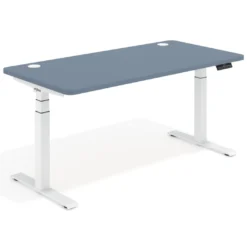 Escritorio Elevable Erghos Motion estructura blanca 2 cantos curvos