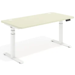Escritorio Elevable Erghos Motion estructura blanca 2 cantos curvos