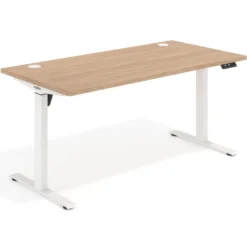 Escritorio Elevable Erghos Motion estructura blanca canto recto