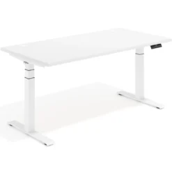 Escritorio Elevable Erghos Motion Pro estructura blanca canto recto