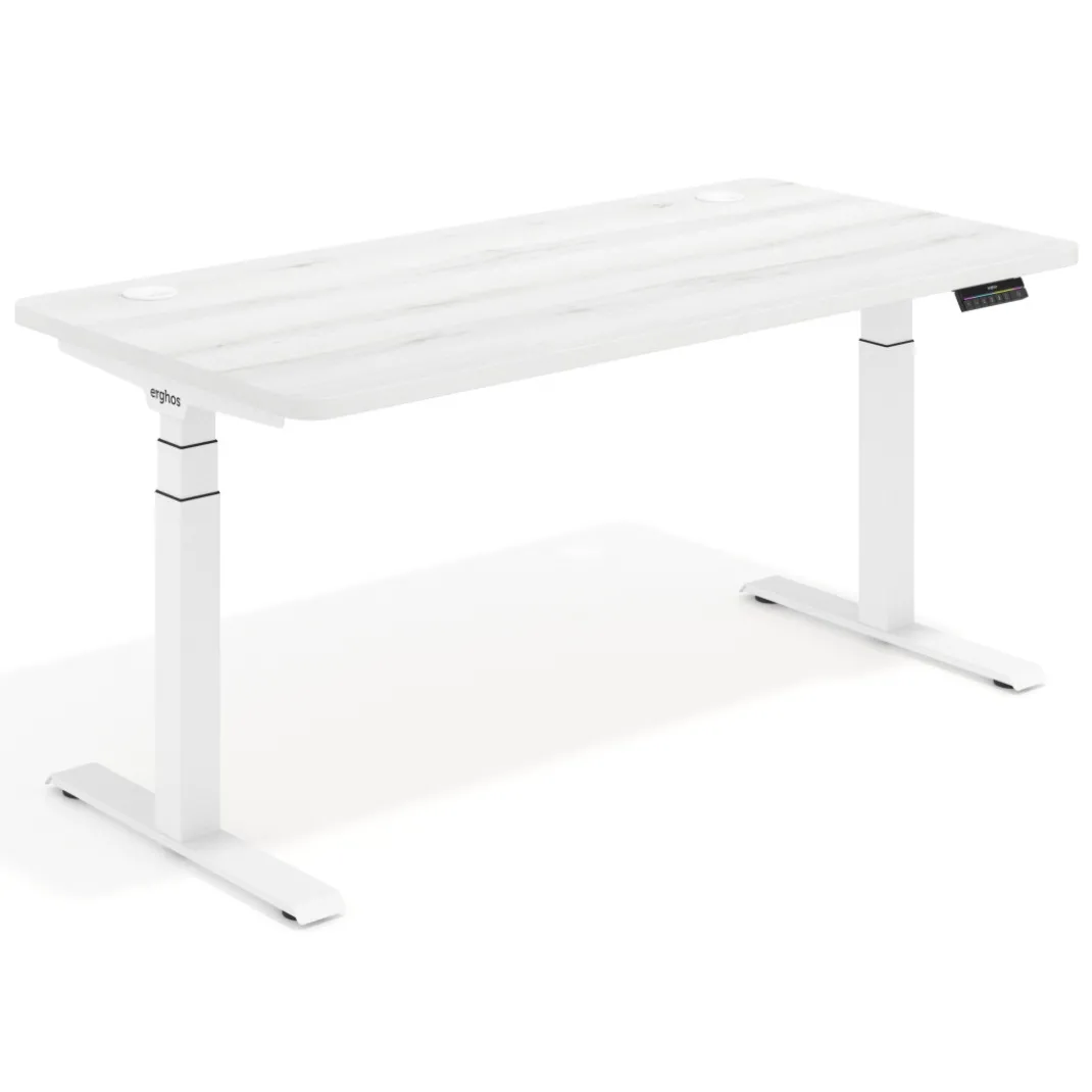 Escritorio Elevable Erghos Motion Pro estructura blanca canto recto