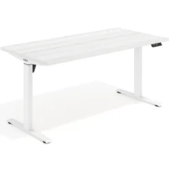 Escritorio Elevable Erghos Motion estructura blanca 4 cantos curvos