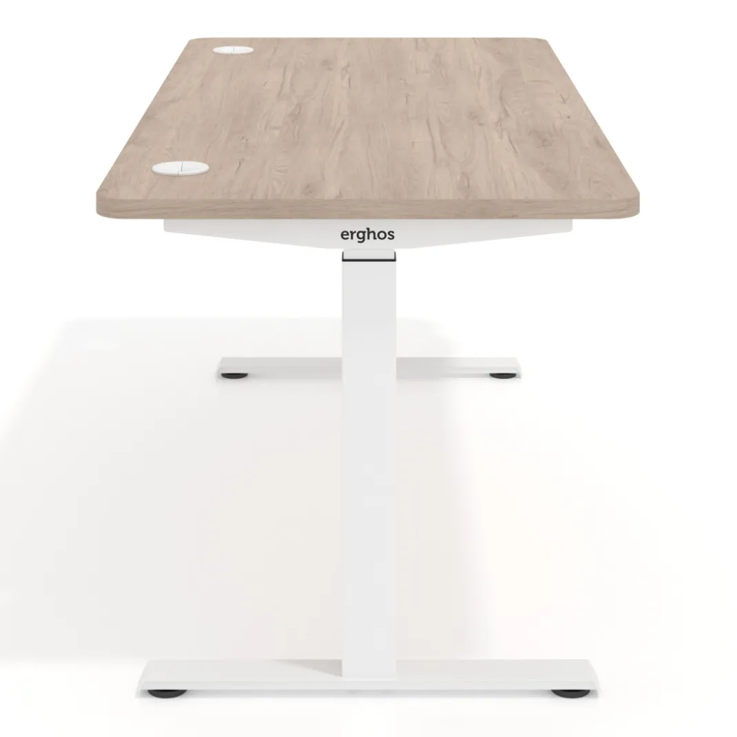 Escritorio Elevable Erghos Motion Pro estructura blanca canto recto