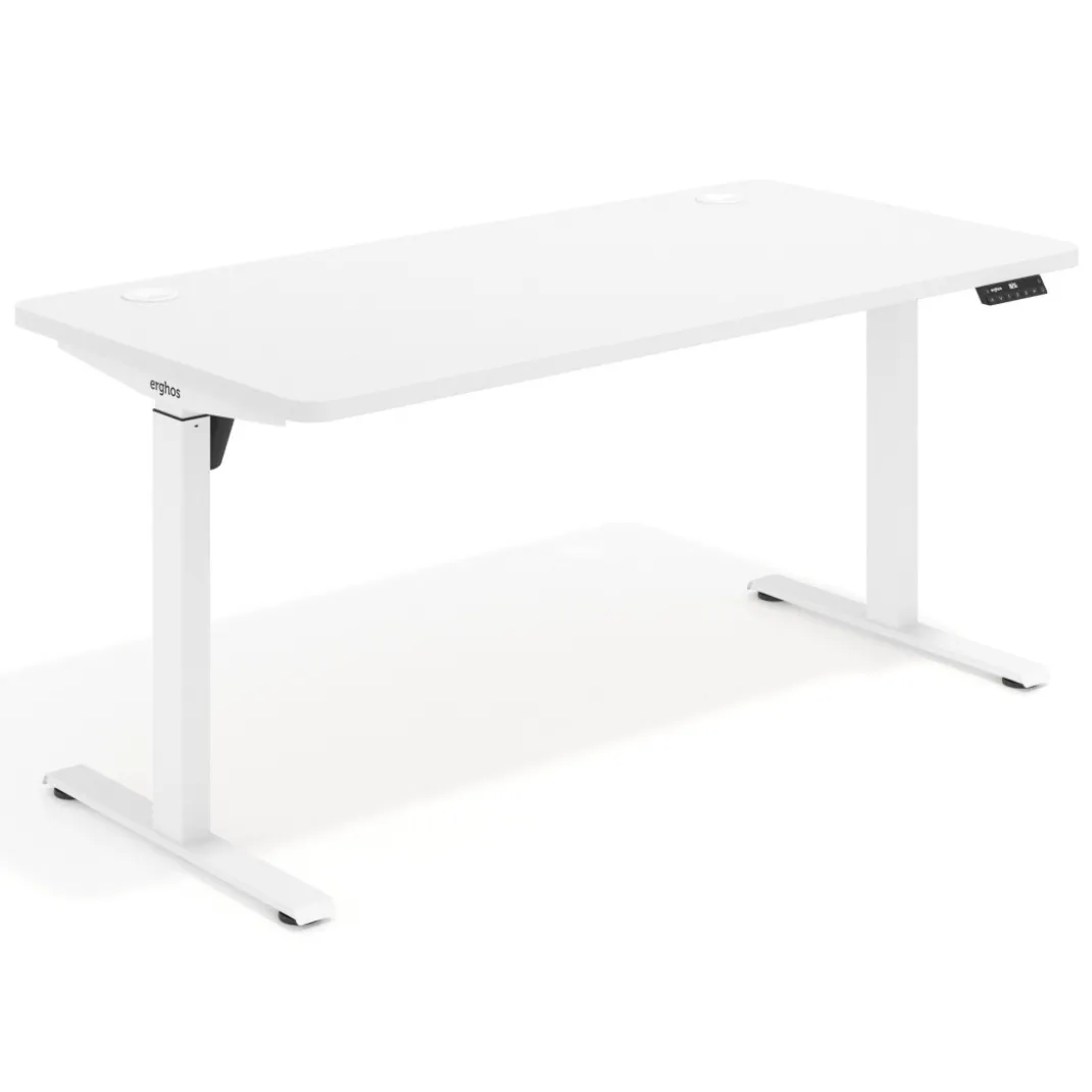 Escritorio Elevable Erghos Motion Pro estructura blanca canto recto