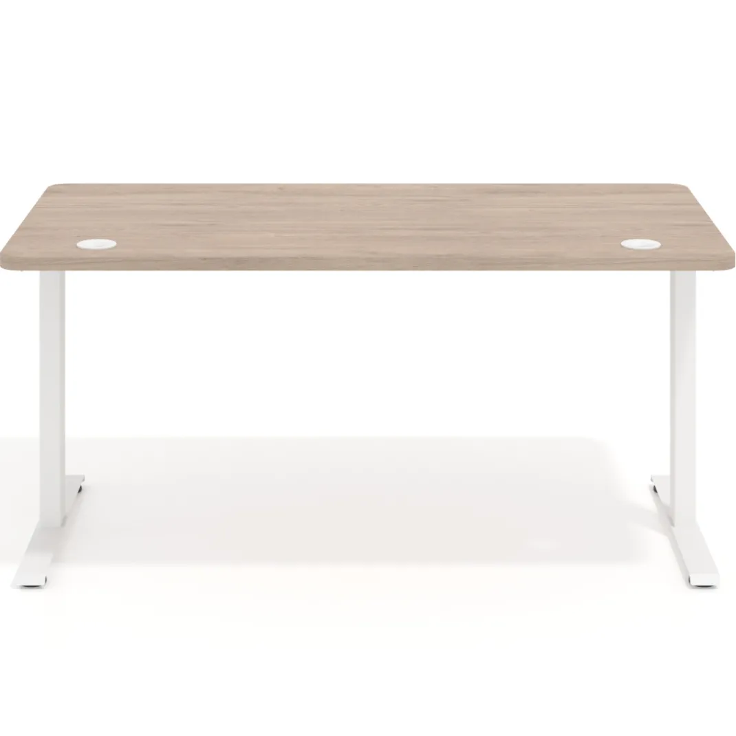 Escritorio Elevable Erghos Motion Pro estructura blanca canto recto