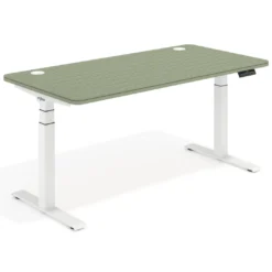 Escritorio Elevable Erghos Motion Pro estructura blanca 2 cantos curvos