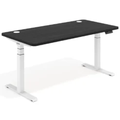 Escritorio Elevable Erghos Motion Pro estructura blanca 2 cantos curvos