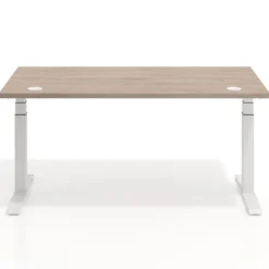 Escritorio Elevable Erghos Motion estructura blanca 4 cantos curvos
