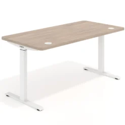 Escritorio Elevable Erghos Motion Pro estructura blanca 2 cantos curvos