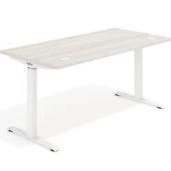 Escritorio Elevable Erghos Motion estructura blanca canto recto