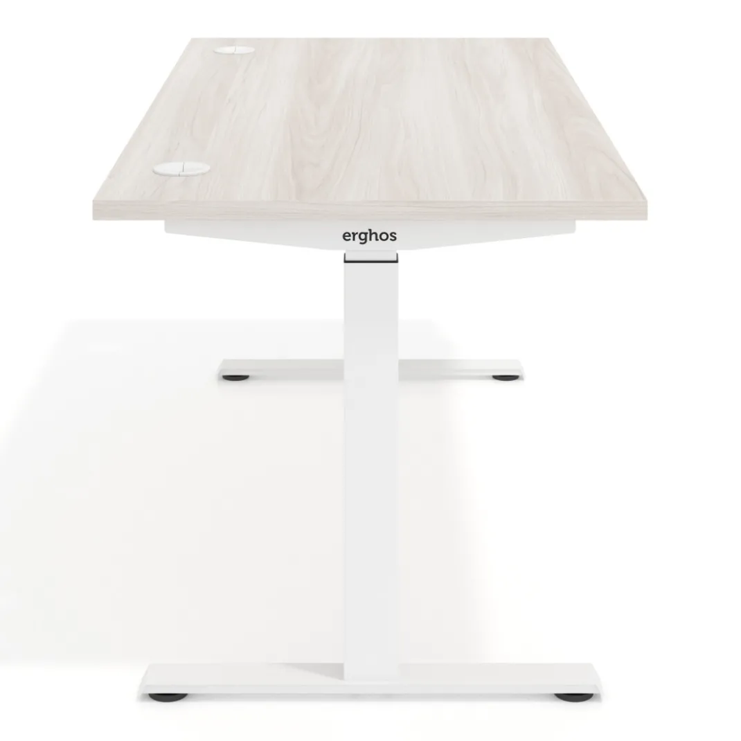 Escritorio Elevable Erghos Motion Pro estructura blanca canto recto
