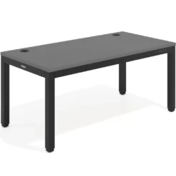 Escritorio Elevable Erghos Quad 4 patas, estructura negra canto recto