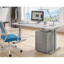 Escritorio Elevable Erghos Smart estructura aluminio canto recto