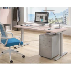 Escritorio Elevable Erghos Smart estructura aluminio canto curvo